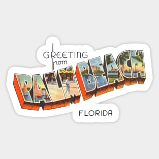 Greetings from Palm Beach Florida Sticker